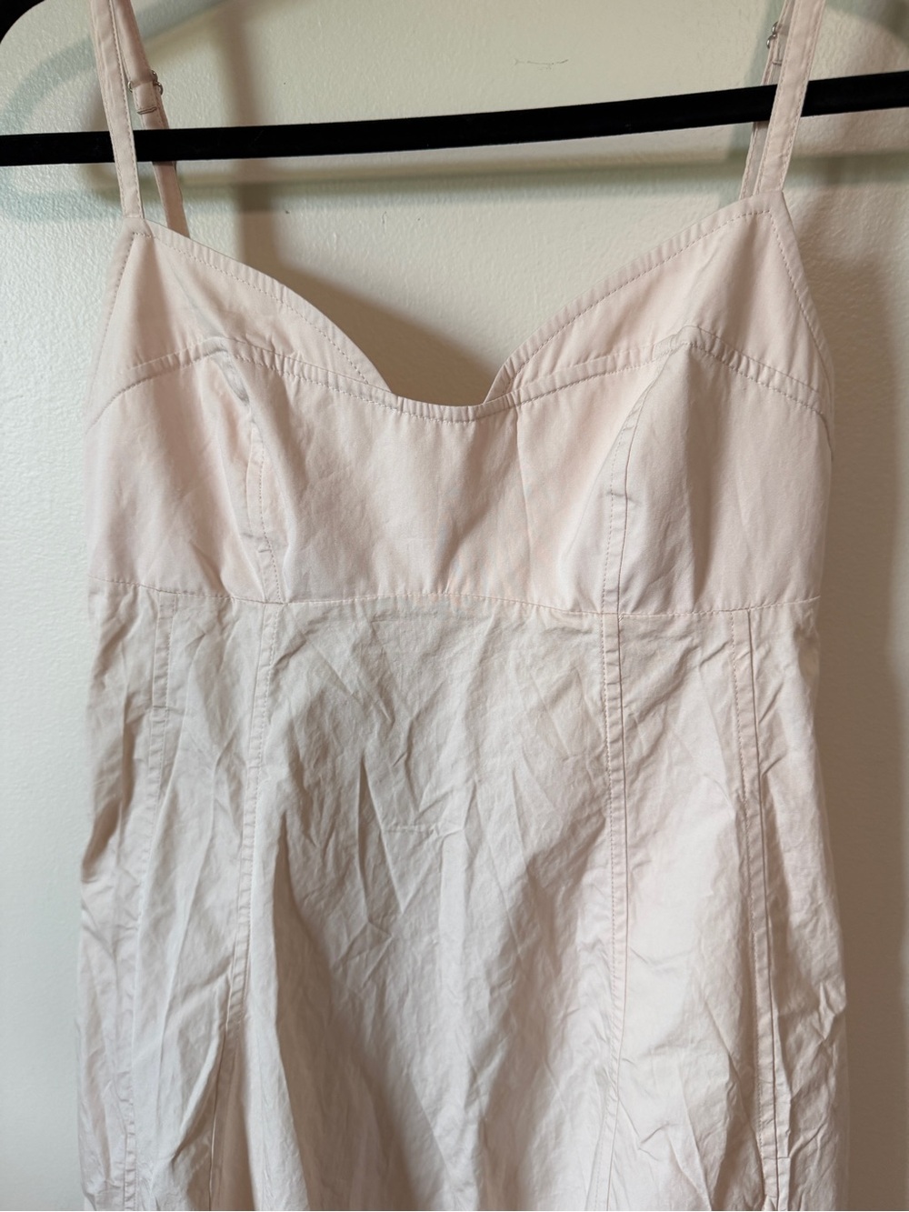 CO Bustier Cut 100% cotton midi dress- Whisper Pink classic dress size Small - Picture 7 of 11